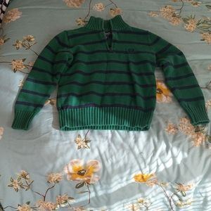 Green Striped Sweater for kids